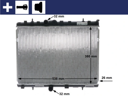 Radiator, engine cooling