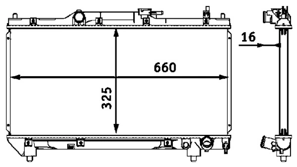 Radiator, engine cooling
