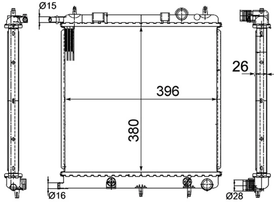 Radiator, engine cooling