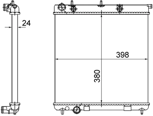Radiator, engine cooling
