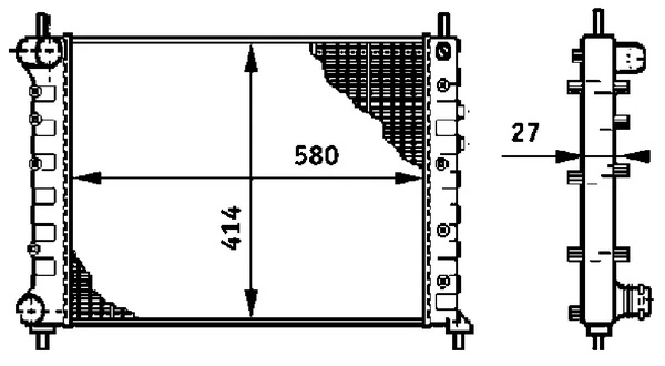 Radiator, engine cooling
