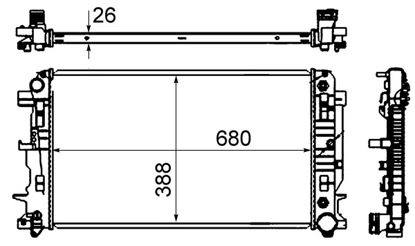 Radiator, engine cooling