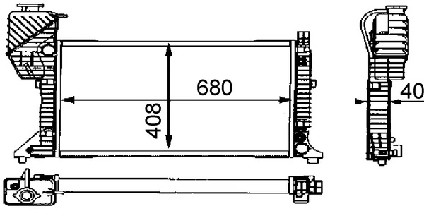 Radiator, engine cooling