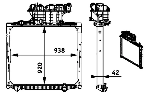 Radiator, engine cooling
