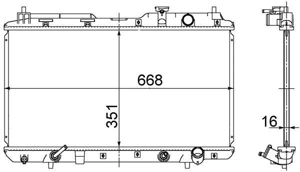 Radiator, engine cooling