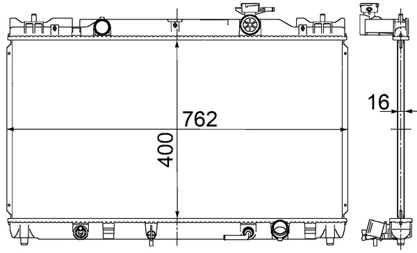 Radiator, engine cooling