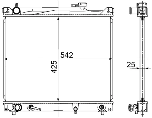 Radiator, engine cooling
