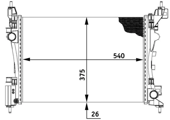 Radiator, engine cooling