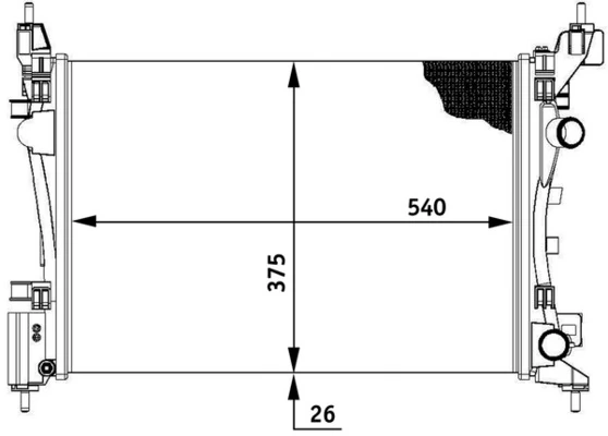Radiator, engine cooling