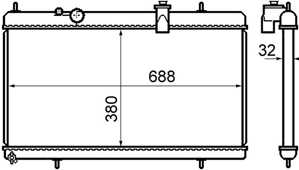 Radiator, engine cooling