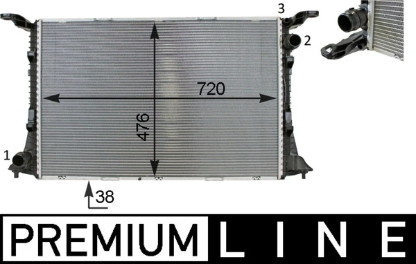 Radiator, engine cooling
