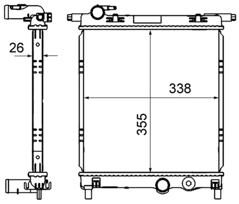 Radiator, engine cooling