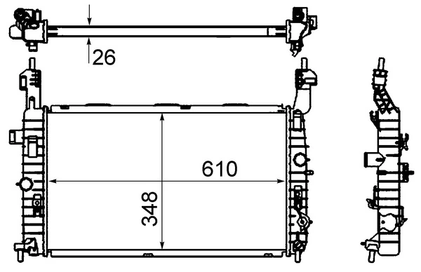 Radiator, engine cooling