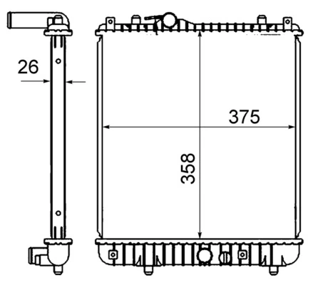 Radiator, engine cooling