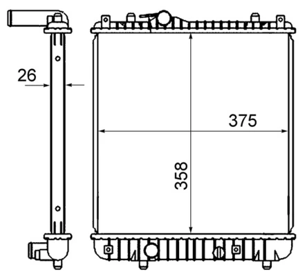 Radiator, engine cooling
