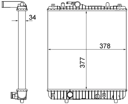 Radiator, engine cooling