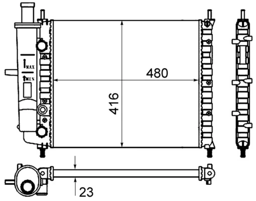 Radiator, engine cooling