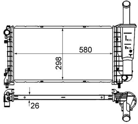 Radiator, engine cooling