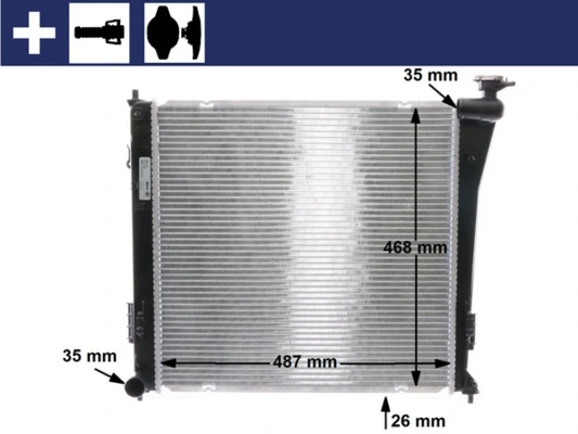 Radiator, engine cooling