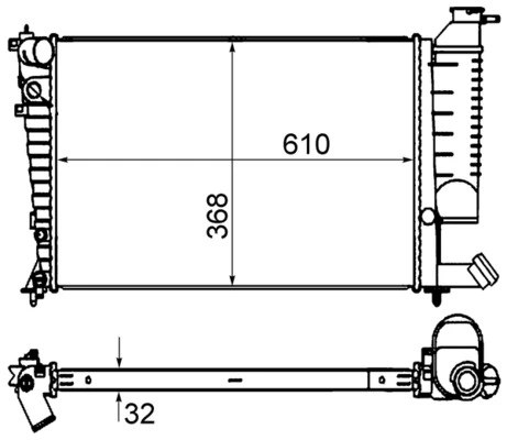 Radiator, engine cooling