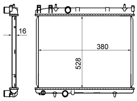 Radiator, engine cooling