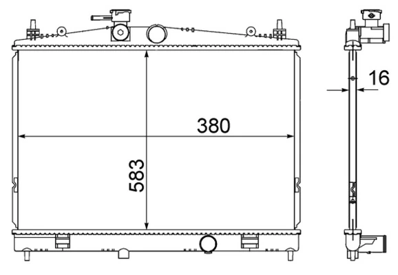 Radiator, engine cooling