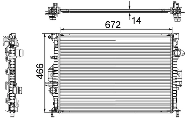 Radiator, engine cooling