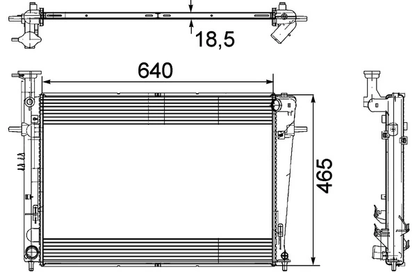 Radiator, engine cooling