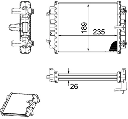 Radiator, engine cooling