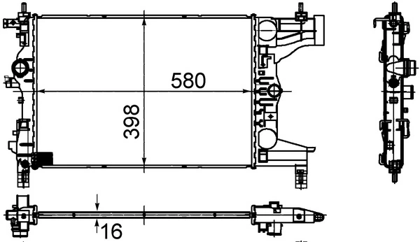 Radiator, engine cooling