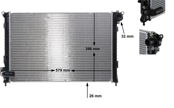 Radiator, engine cooling