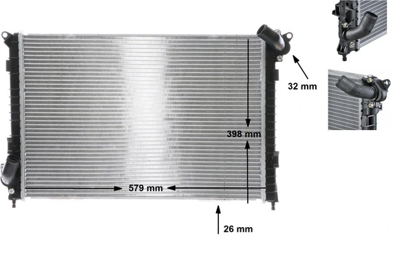 Radiator, engine cooling