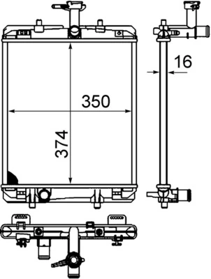 Radiator, engine cooling