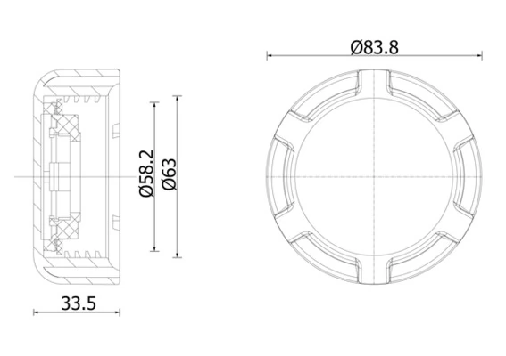 Cap, coolant tank
