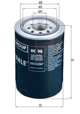 Filter, operating hydraulics