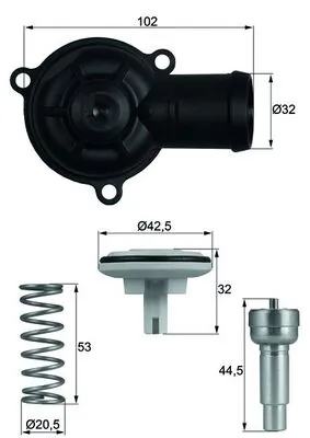 Thermostat, coolant