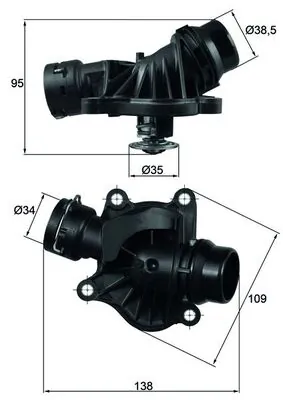 Thermostat, coolant