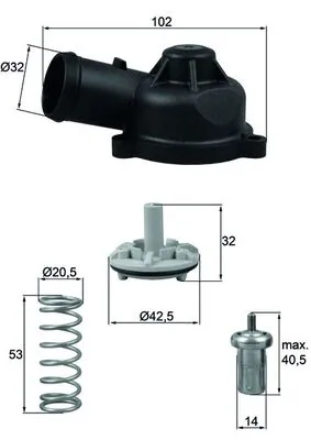 Thermostat, coolant