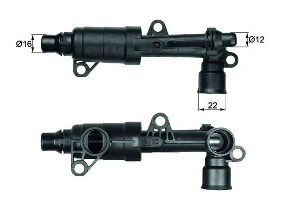Thermostat, oil cooling