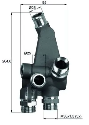 Thermostat, oil cooling