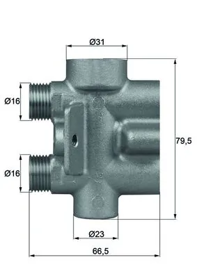 Thermostat, oil cooling