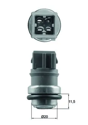Sensor, coolant temperature