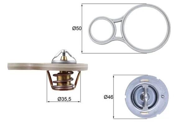 Thermostat, coolant