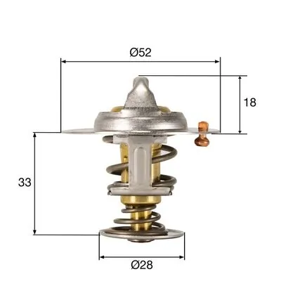 Thermostat, coolant