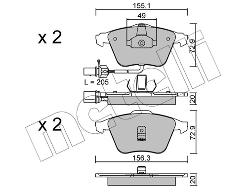 Brake Pad Set, disc brake
