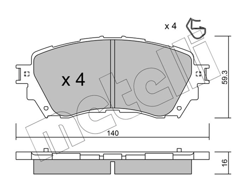 Brake Pad Set, disc brake