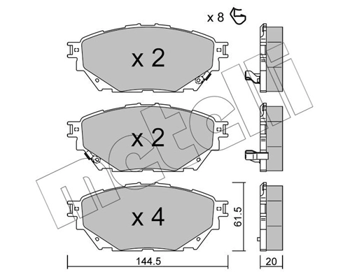 Brake Pad Set, disc brake