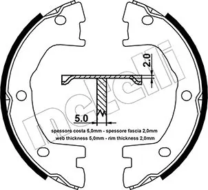 Brake Shoe Set, parking brake