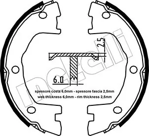 Brake Shoe Set, parking brake