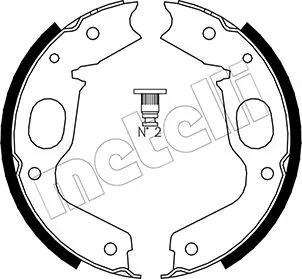 Brake Shoe Set, parking brake